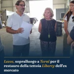 Anteprima di: Lecce, sopralluogo a Terni per il restauro della tettoia Liberty dell'ex mercato
