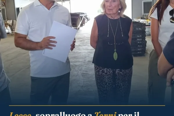 Lecce, sopralluogo a Terni per il restauro della tettoia Liberty dell’ex mercato