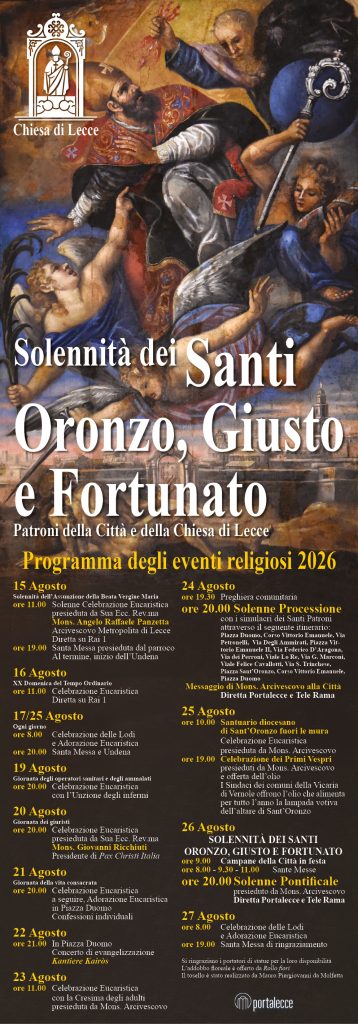 Dettaglio 1: Lecce, Undena per i Santi Patroni: celebrazioni speciali e un concerto in Piazza Duomo