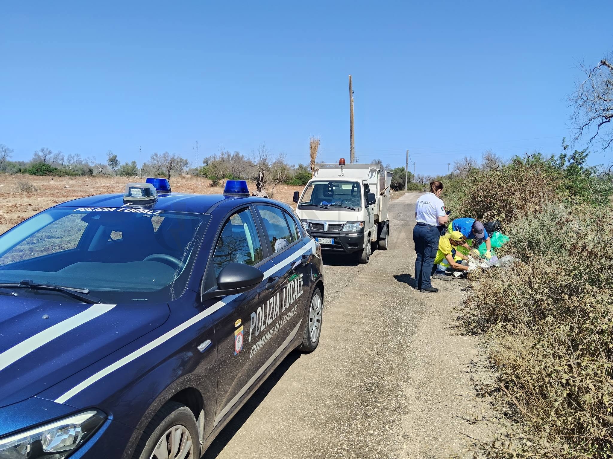 Lequile, controlli contro l&rsquo;abbandono di rifiuti: sanzioni in arrivo