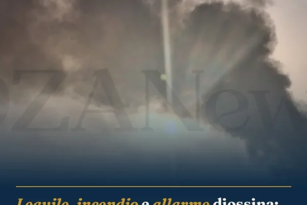 Lequile, incendio e allarme diossina: nube di fumo visibile da Lecce e circondario