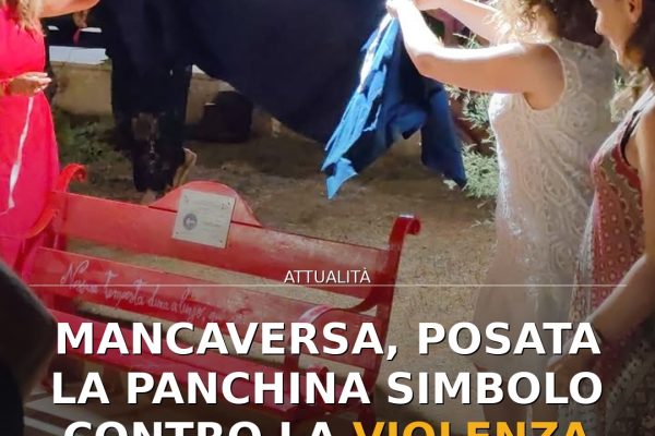Mancaversa, posata la panchina simbolo contro la violenza sulle donne