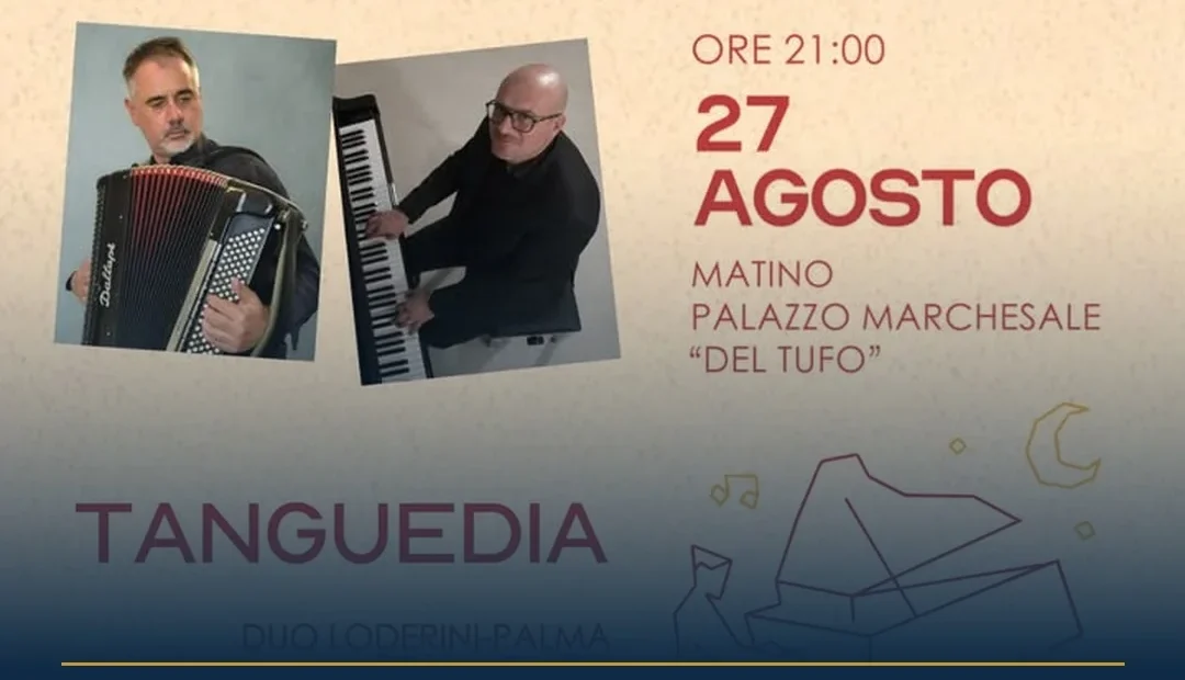 Anteprima di: Matino, il Festival Eleusi porta le musiche di Piazzolla a Palazzo Del Tufo