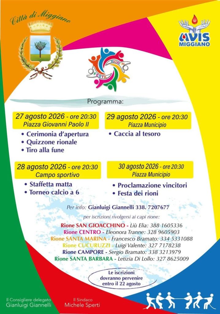 Dettaglio 2: Miggiano, tornano i Rioni in Festa: quattro serate di giochi e comunità