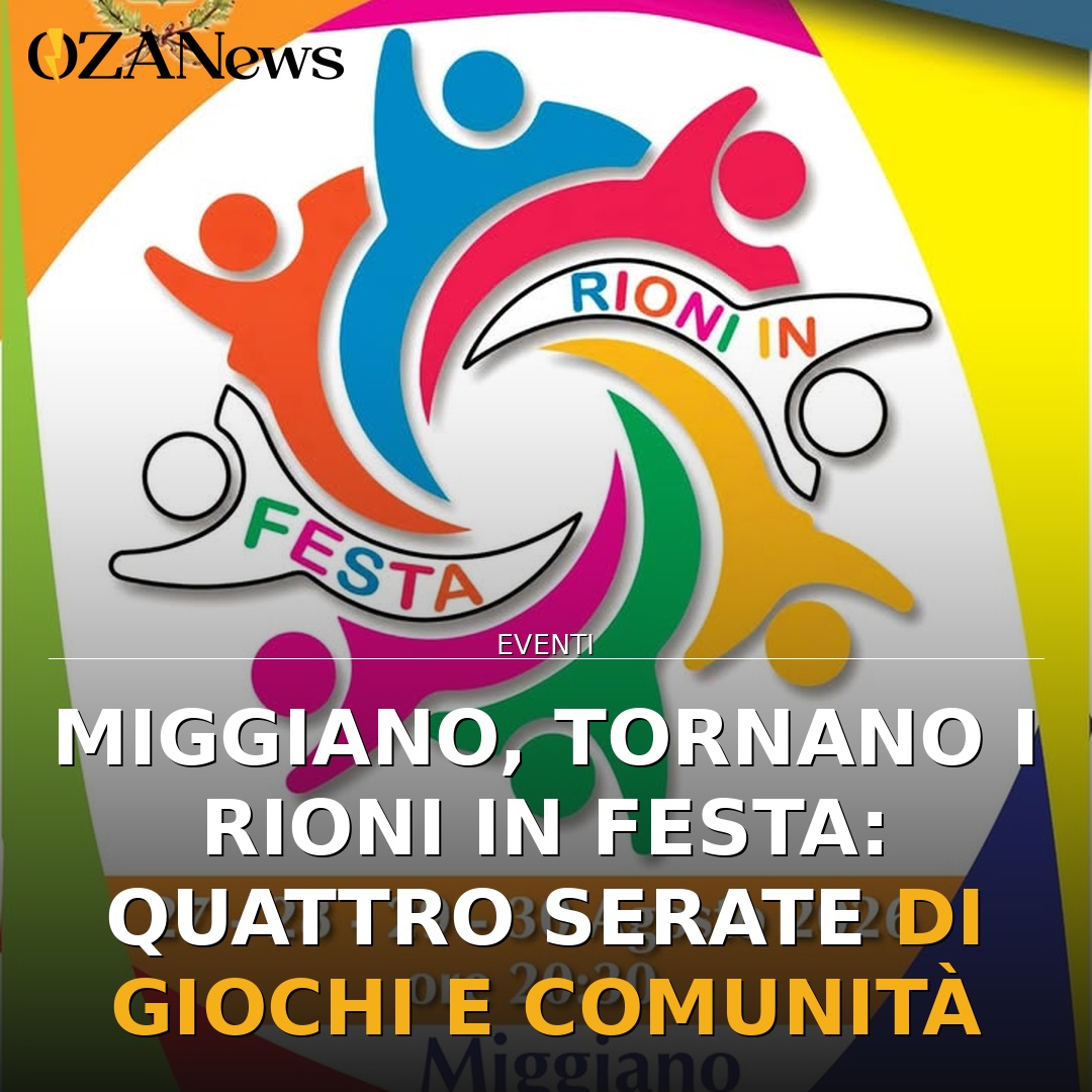 Anteprima di: Miggiano, tornano i Rioni in Festa: quattro serate di giochi e comunità