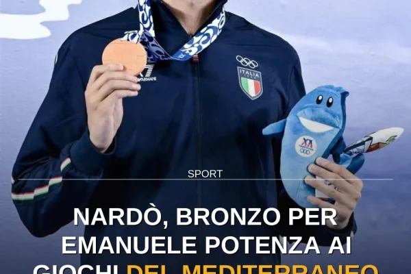 Nardò, bronzo per Emanuele Potenza ai Giochi del Mediterraneo di Taranto