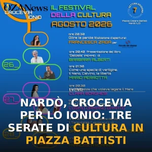 Nardò, Crocevia per lo Ionio: tre serate di cultura in Piazza Battisti
