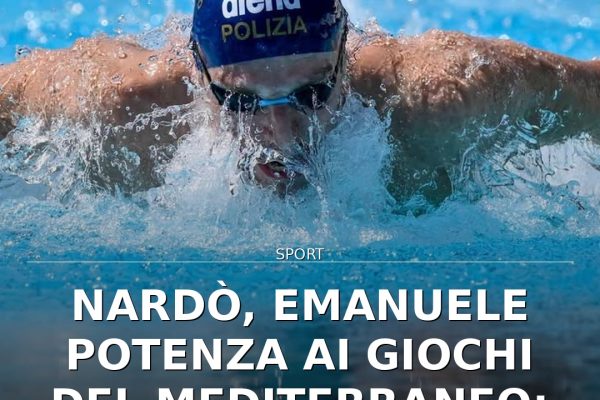 Nardò, Emanuele Potenza ai Giochi del Mediterraneo: sfida nei 400 misti