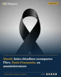 Anteprima di: Novoli, lutto cittadino: scomparso l'Avv. Tonio Frassanito, ex amministratore