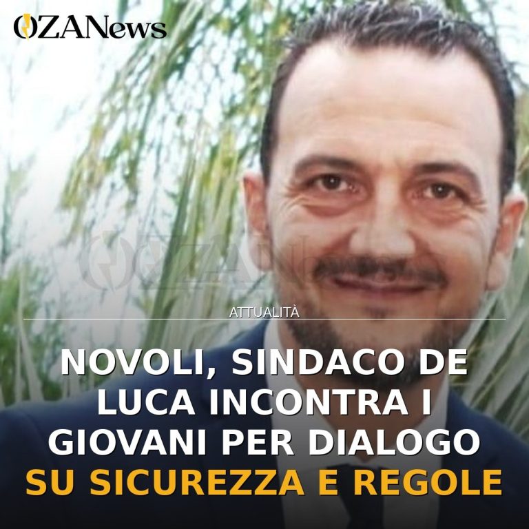 Novoli, Sindaco De Luca incontra i giovani per dialogo su sicurezza e regole