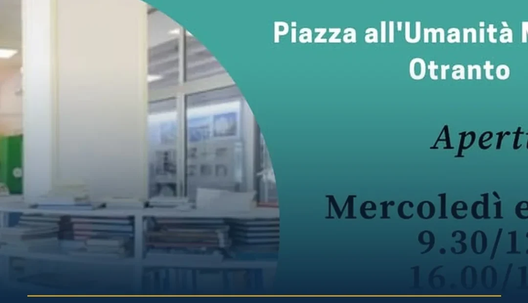 Anteprima di: Otranto, nuovi orari di apertura per la Community Library “Le Fabbriche”