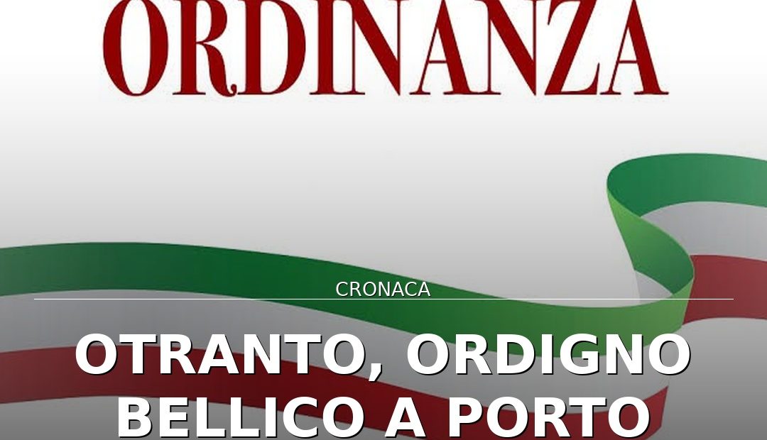 Foto di copertina: Otranto, ordigno bellico a Porto Badisco: tratto di costa interdetto - Basso Salento