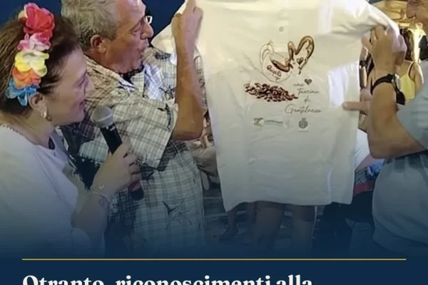 Otranto, riconoscimenti alla gentilezza per Bianca Perrone e Dott. Quarta