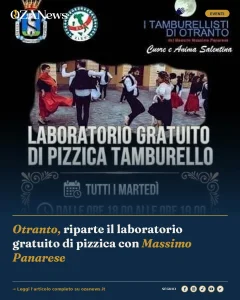 Otranto, riparte il laboratorio gratuito di pizzica con Massimo Panarese