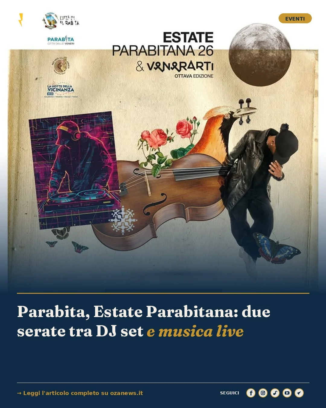 Anteprima di: Parabita, Estate Parabitana: due serate tra DJ set e musica live