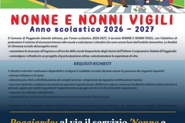 Poggiardo: al via il servizio ‘Nonne e Nonni Vigili’ per la sicurezza scolastica