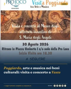 Poggiardo, arte e musica nei beni culturali: visita e concerto a Vaste