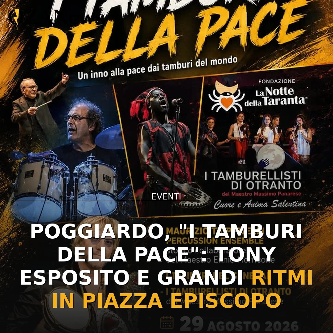 Anteprima di: Poggiardo, "I Tamburi della Pace": Tony Esposito e grandi ritmi in Piazza Episcopo