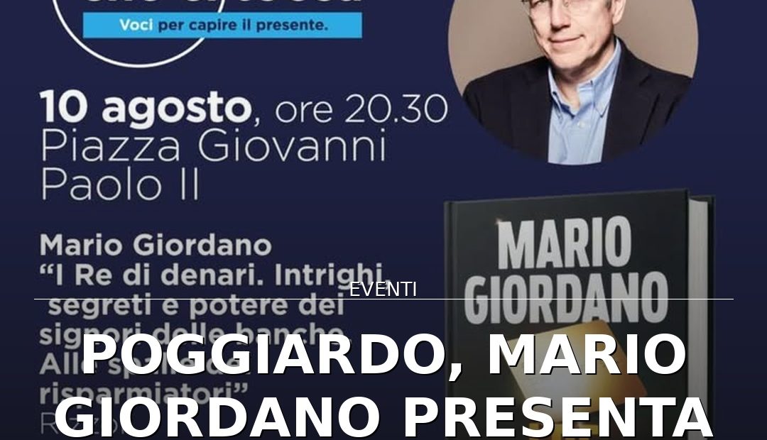 Anteprima di: Poggiardo, Mario Giordano presenta il libro “I Re di denari” al Festival