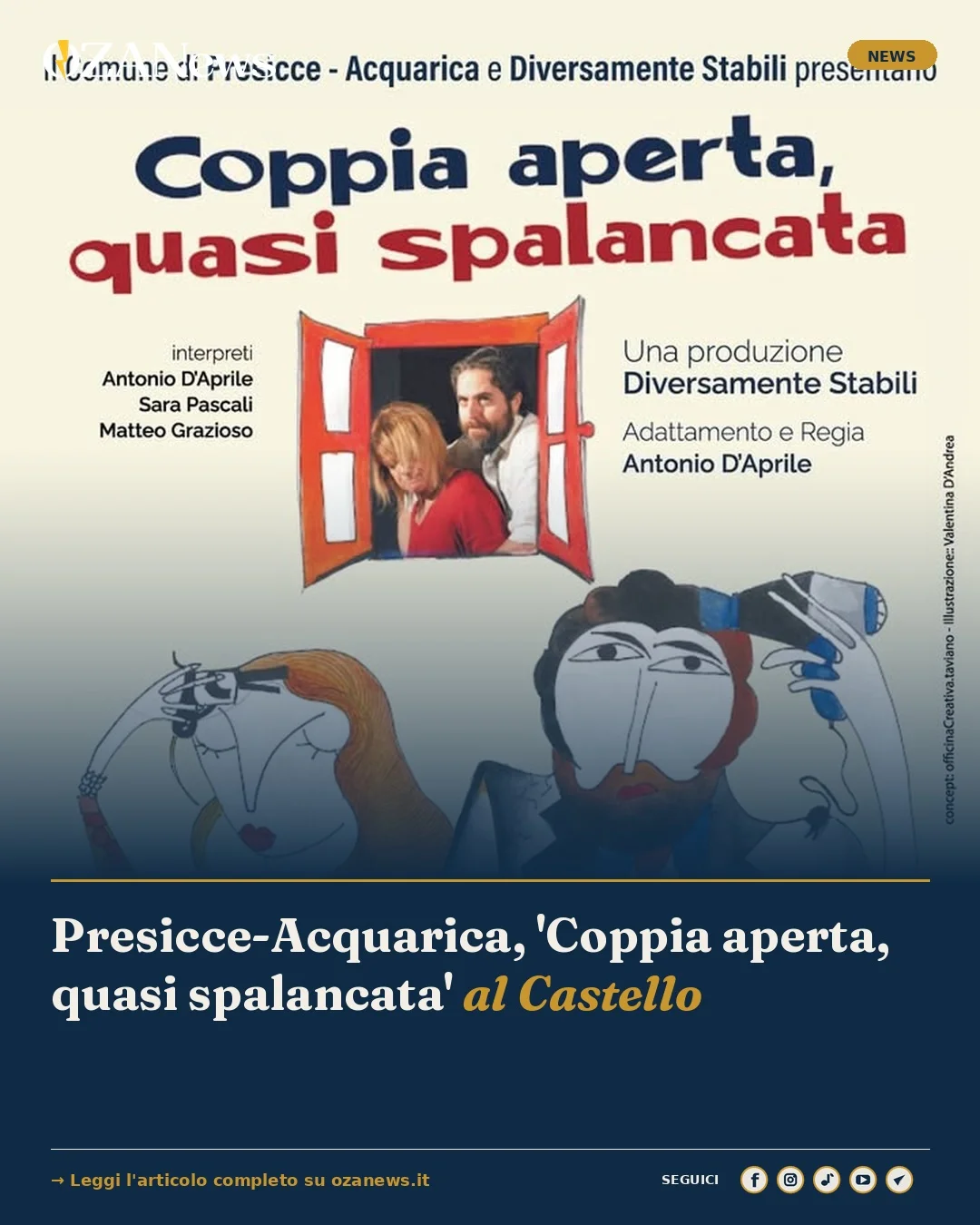 Anteprima di: Presicce-Acquarica, 'Coppia aperta, quasi spalancata' al Castello