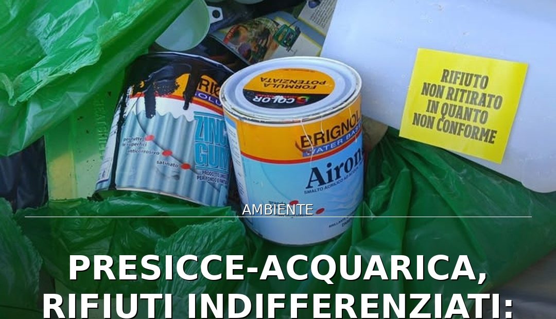 Foto di copertina: Presicce-Acquarica, rifiuti indifferenziati: oltre 70 sacchi non conformi - Basso Salento