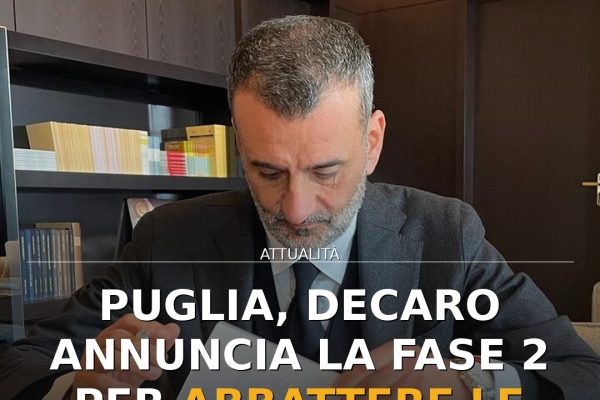Puglia, Decaro annuncia la fase 2 per abbattere le liste d’attesa