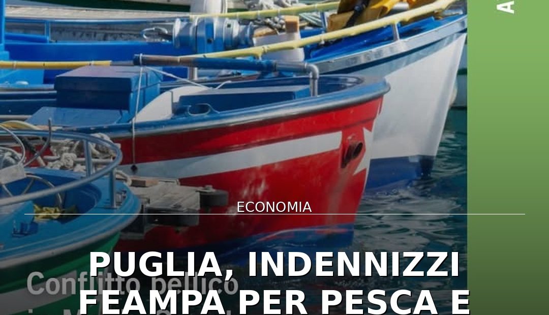 Foto di copertina: Puglia, indennizzi FEAMPA per pesca e acquacoltura: scadenza 16 settembre - Puglia