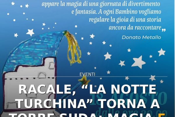 Racale, “La Notte Turchina” torna a Torre Suda: magia e giochi per bambini