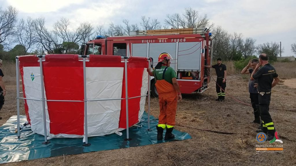 Dettaglio 2: Ruffano e Ugento: Installate nuove vasche antincendio per rifornimento elicotteri