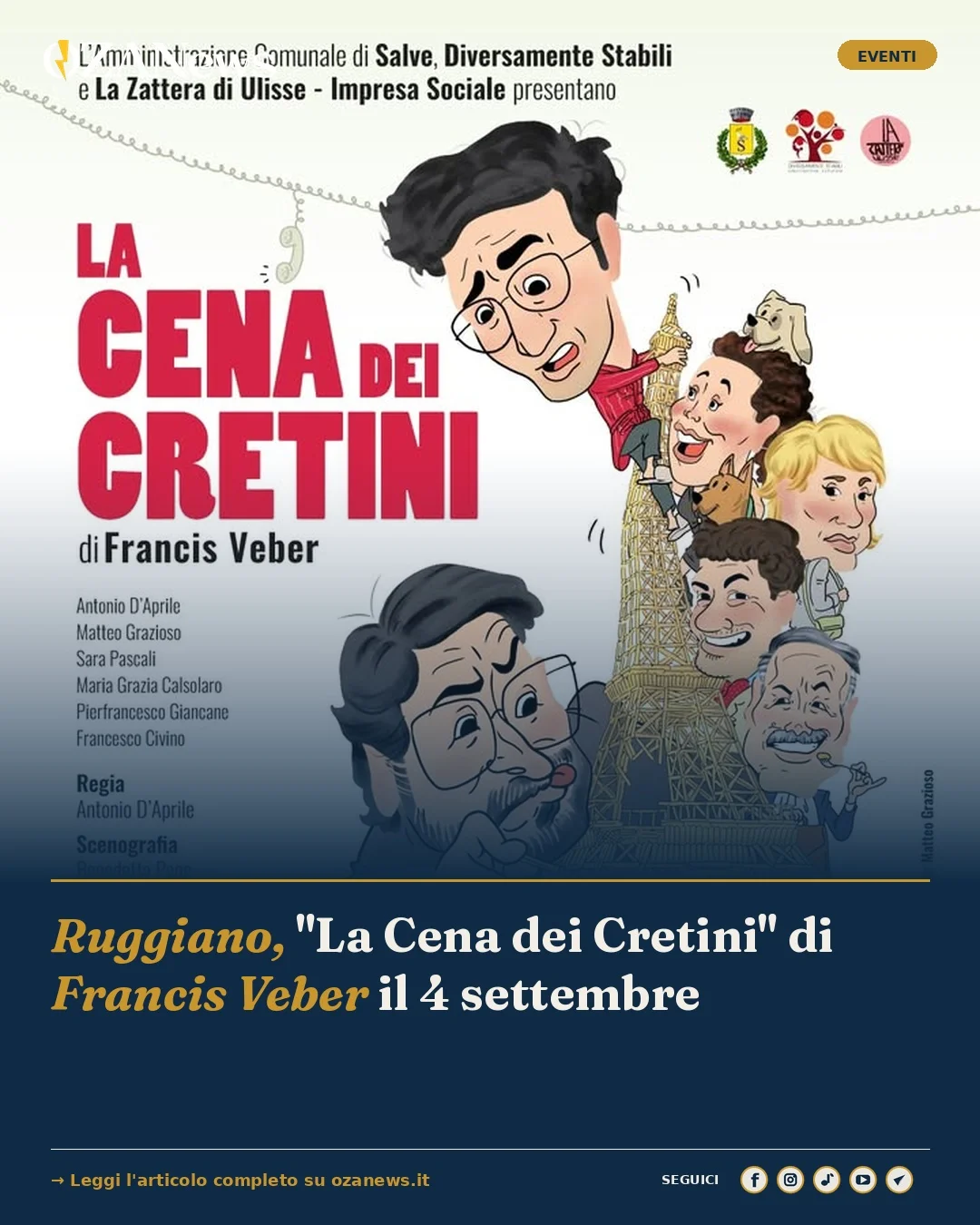 Anteprima di: Ruggiano, "La Cena dei Cretini" di Francis Veber il 4 settembre
