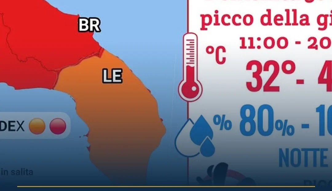 Anteprima di: Salento, allerta caldo: temperature fino a 40 gradi e Humidex elevato