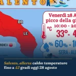 Anteprima di: Salento, allerta caldo: temperature fino a 42 gradi oggi 28 agosto