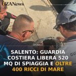 Anteprima di: Salento: Guardia Costiera libera 520 mq di spiaggia e oltre 400 ricci di mare
