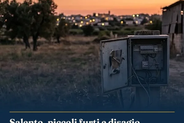 Salento, piccoli furti e disagio sociale: quando la povertà diventa insicurezza