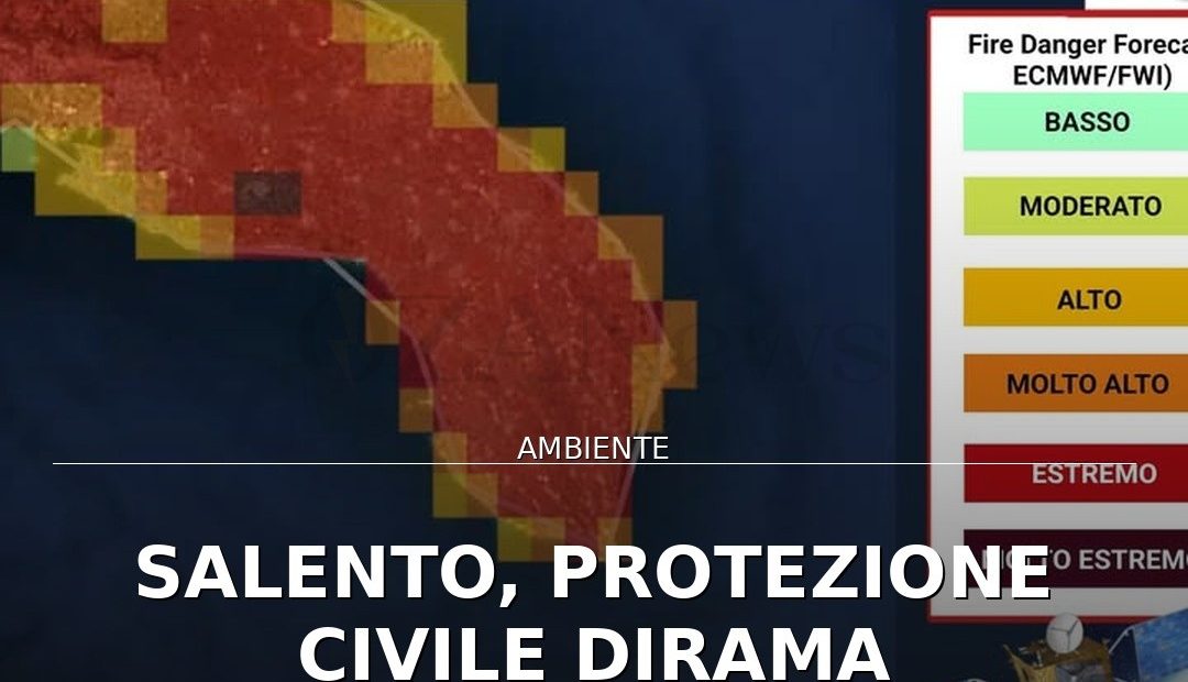 Foto di copertina: Salento, Protezione Civile dirama bollettino rischio incendi per l’8 agosto - Puglia