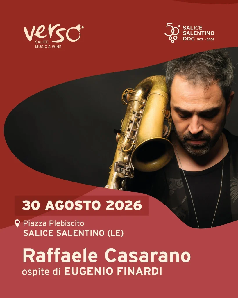 Dettaglio 1: Salice Salentino, 'VERSO &ndash; Salice Music and Wine' celebra 50 anni DOC con Finardi