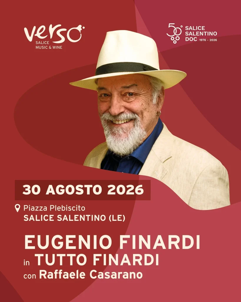 Dettaglio 2: Salice Salentino, 'VERSO &ndash; Salice Music and Wine' celebra 50 anni DOC con Finardi