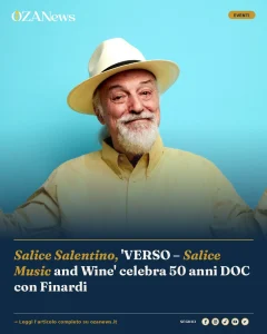Salice Salentino, 'VERSO – Salice Music and Wine' celebra 50 anni DOC con Finardi