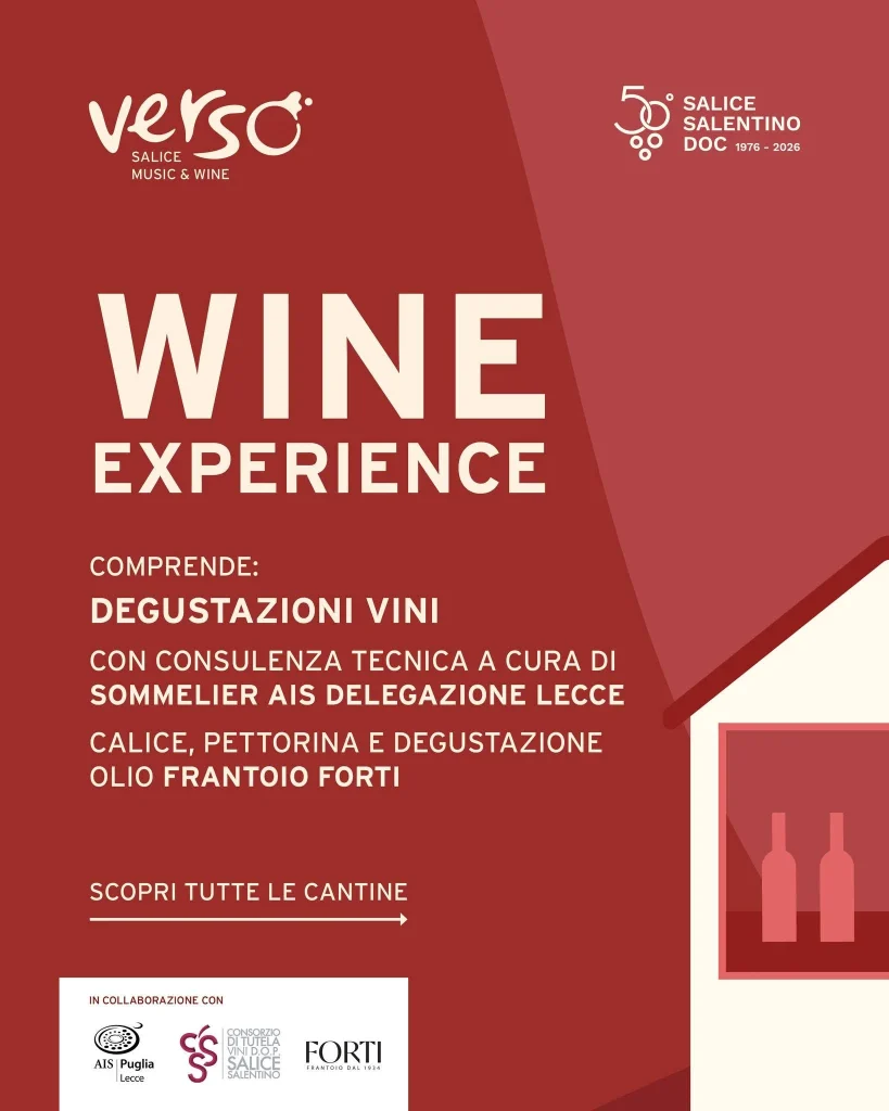 Dettaglio 7: Salice Salentino, 'VERSO &ndash; Salice Music and Wine' celebra 50 anni DOC con Finardi