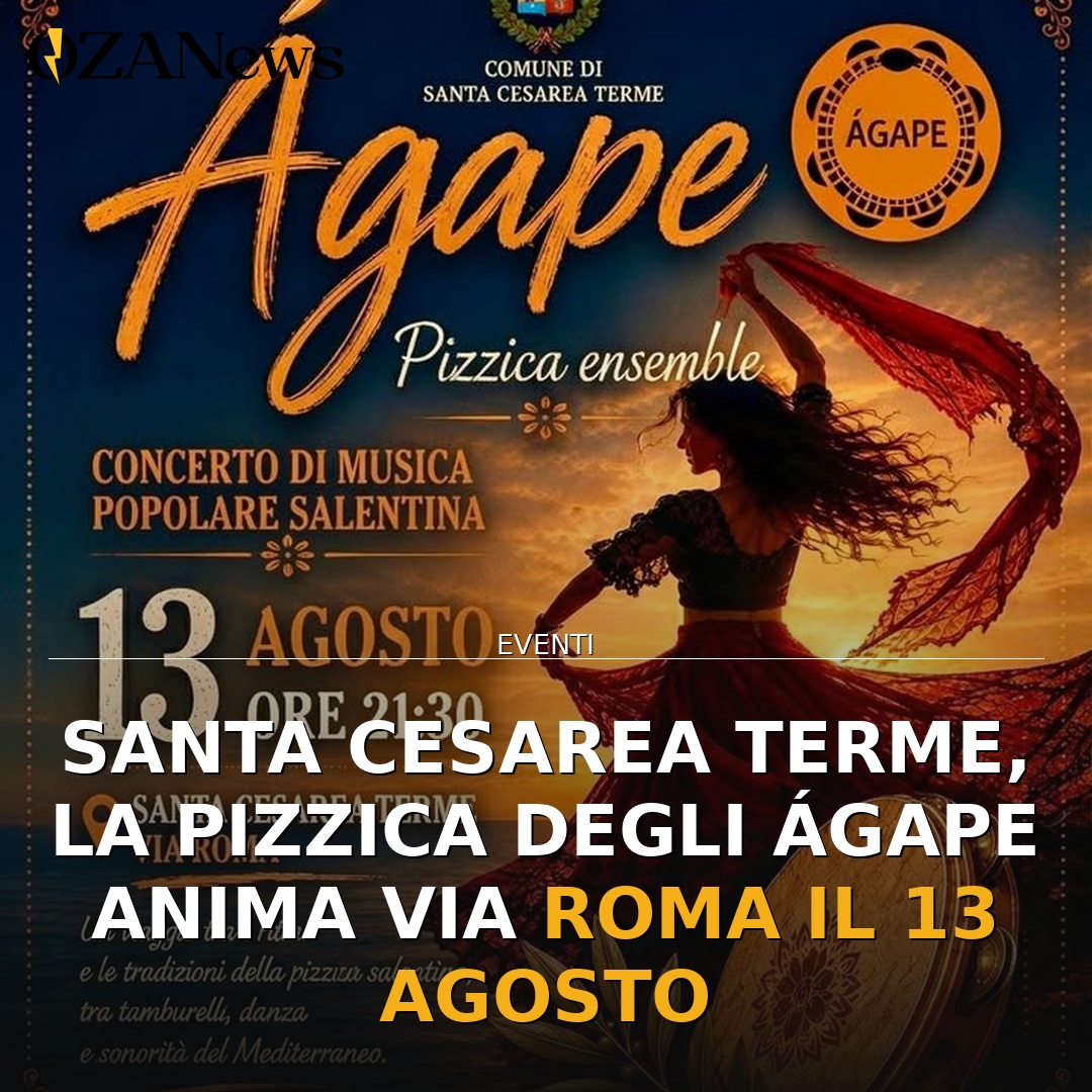 Anteprima di: Santa Cesarea Terme, la pizzica degli Ágape anima Via Roma il 13 agosto