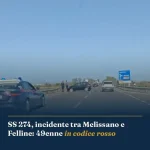 Anteprima di: SS 274, incidente tra Melissano e Felline: 49enne in codice rosso