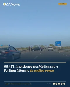 SS 274, incidente tra Melissano e Felline: 49enne in codice rosso