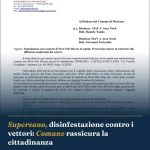 Anteprima di: Supersano, disinfestazione contro i vettori: Comune rassicura la cittadinanza