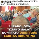 Foto di copertina: Surano: Don Tiziano Galati nominato direttore Caritas Idruntina - Basso Salento