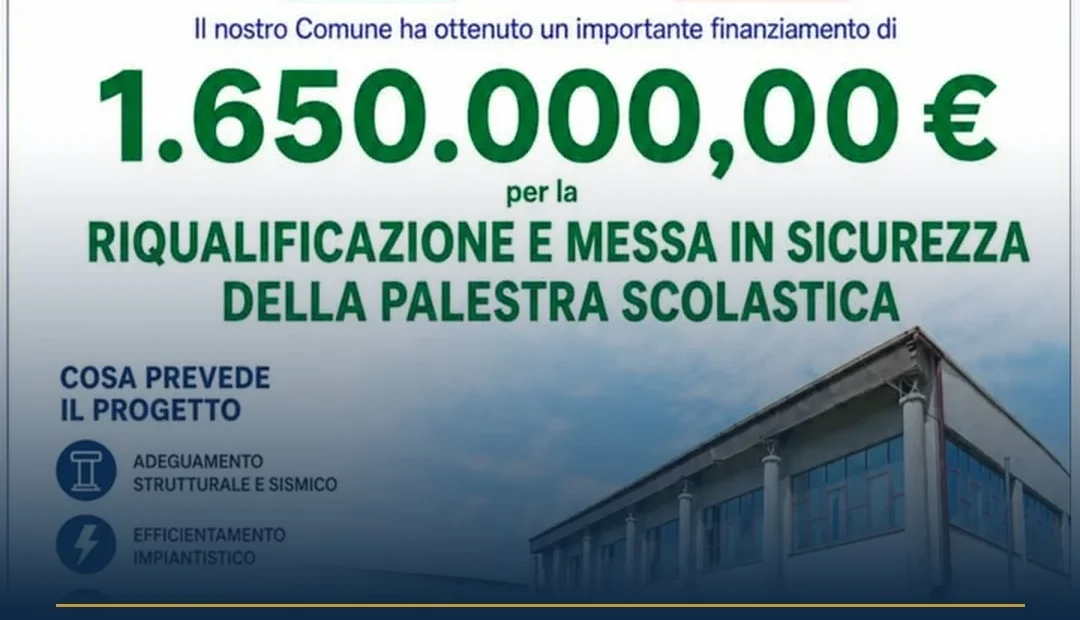 Anteprima di: Surano, finanziamento da 1,65 milioni per la palestra scolastica