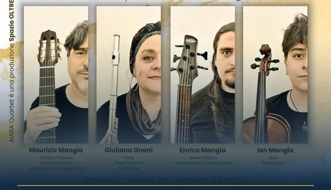 Anteprima di: Taviano, AIARA Quartet al Palazzo Marchesale: l'altra musica del Salento