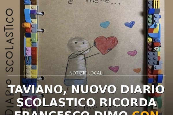 Taviano, nuovo diario scolastico ricorda Francesco Dimo con il suo disegno