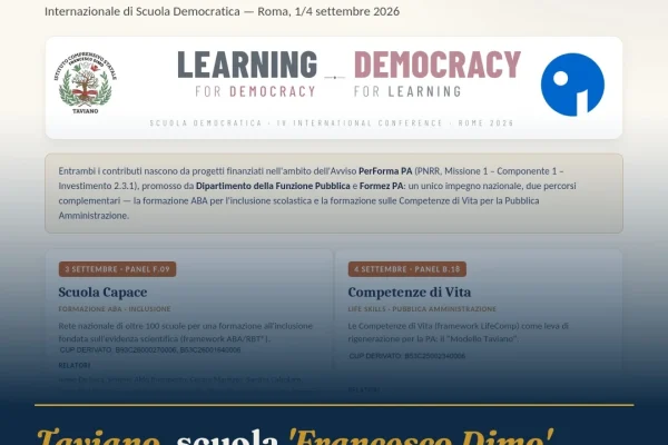 Taviano, scuola ‘Francesco Dimo’ protagonista a Roma con due studi scientifici