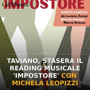 Taviano, stasera il reading musicale 'Impostore' con Michela Leopizzi