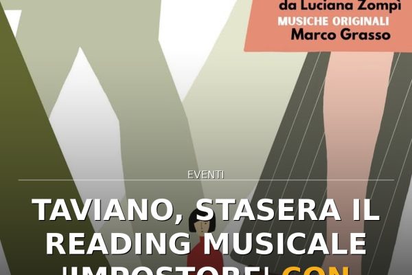 Taviano, stasera il reading musicale ‘Impostore’ con Michela Leopizzi